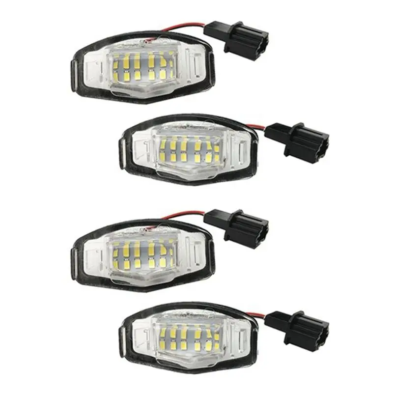 

2Pair Car Led License Plate Light License Plate Light Lamp For Honda Civic Honda Accord Black