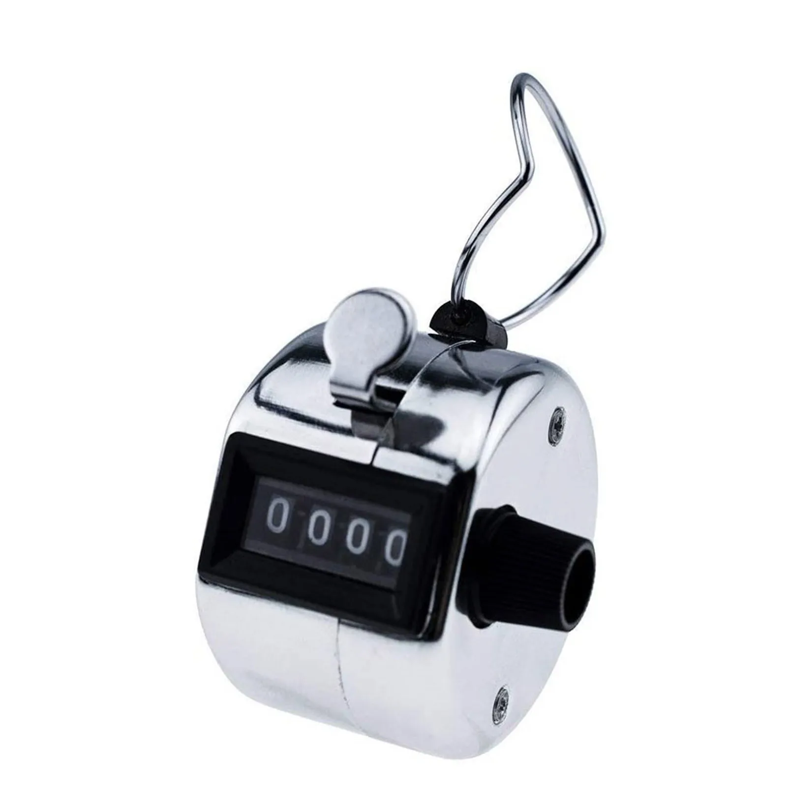 4 Digit Number Hand Held Tally Counter Digital Golf Clicker Manual Training Counting Counter Metal Counter