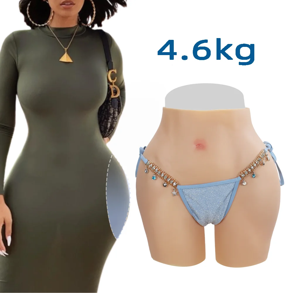 MUSIC POET Silicone pants 3cm crotch Big Sexy Fake Buttocks and Hips Enhancement Hourglass curve for Woman Realistic Ass Cosplay