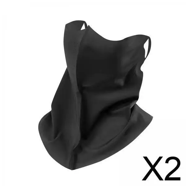 2x Face Mask Ice Silk Neck Gaiter for Cycling Outdoor Activities Men And Women