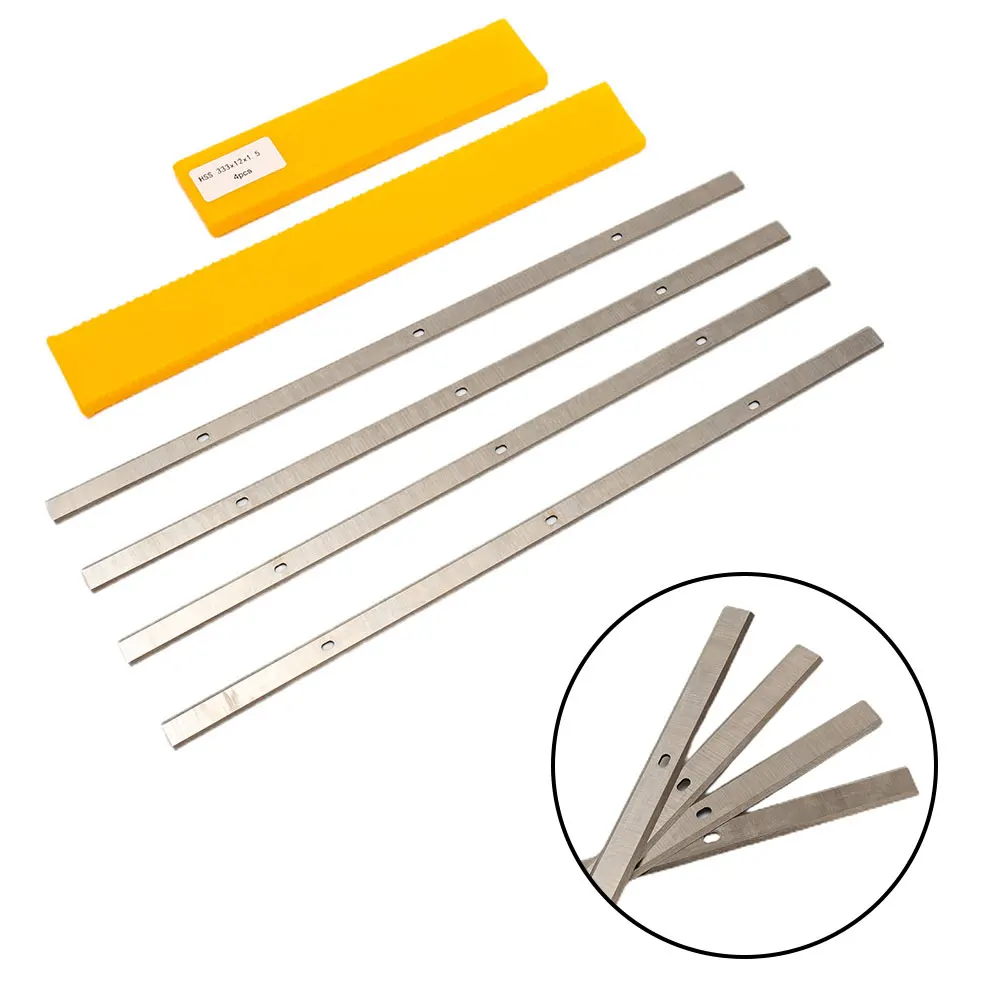 

4Pcs Planer Blades Double Edged Knives 330x12x1.5mm For DH330 DH316 HSS High Speed Steel Portable Set Planer Cutting Tool