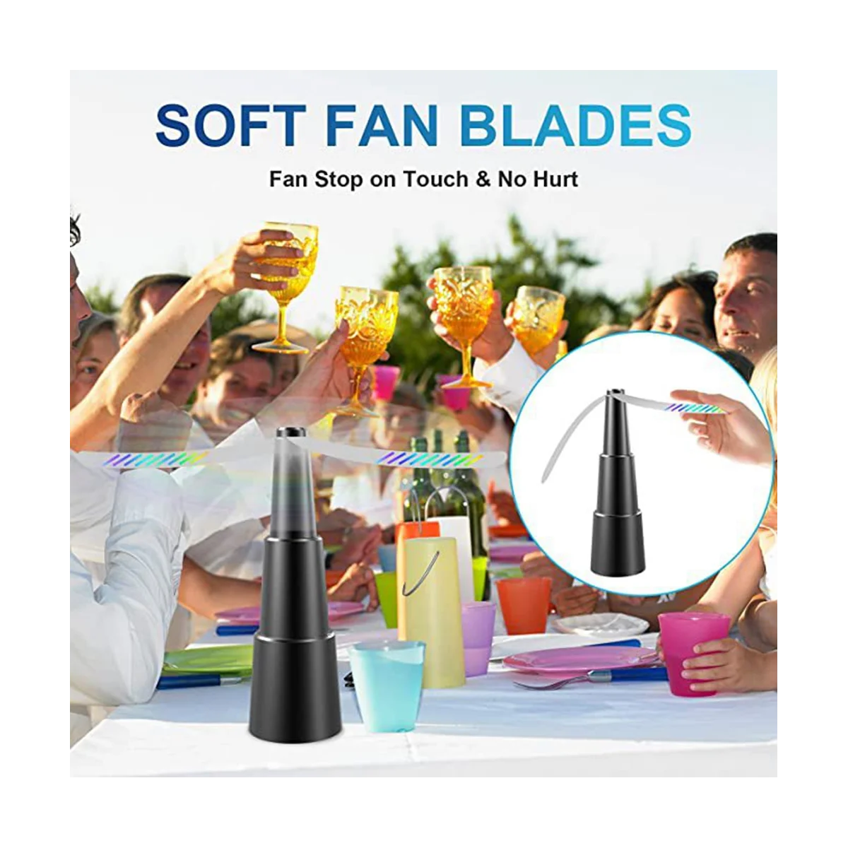 Fly Fans for Tables, Fly Repellent Outdoor Indoor Keep Flies Away, Table Top Fly Fan Fly Spinner