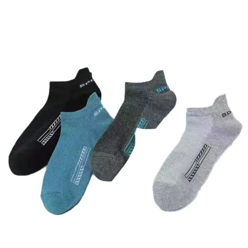5Pairs High Quality Men Ankle Socks Breathable Cotton Sports Socks Mesh Casual Athletic Summer Thin Cut Short Sokken Size 38-45