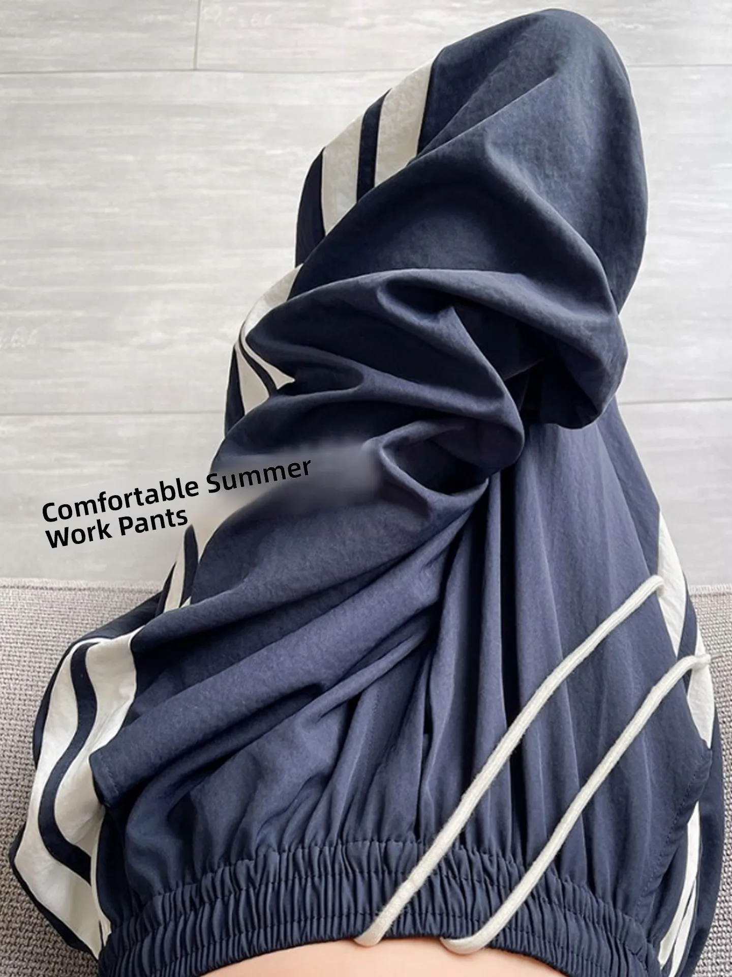 アイスシルク速乾ワイドレッグルーズフィット夏薄手ワークウェアパンツ女性カジュアルスポーツパンツ韓国風スリムハイウエストロングパンツ