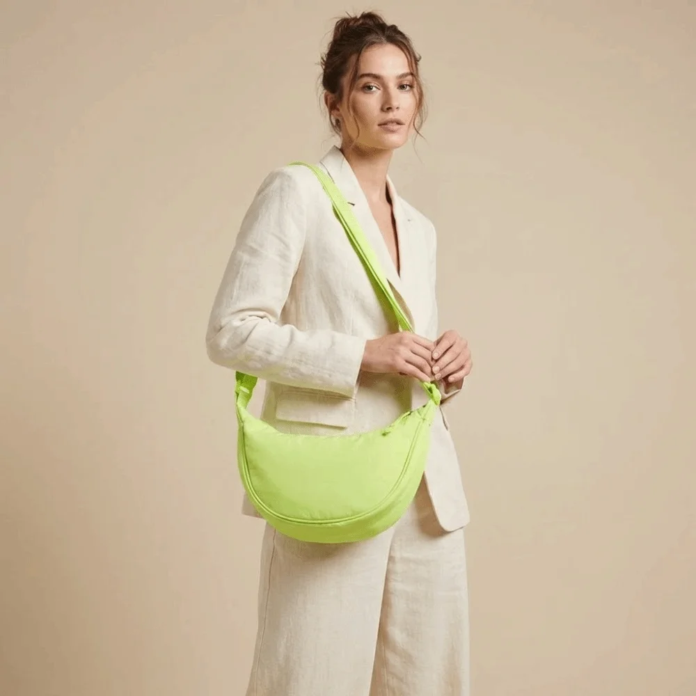 Fashion Nylon Nylon Hobos Bag Solid Color Large Capacity Messenger Bag Crossbody Dumpling Bag Shoulder Bag Women