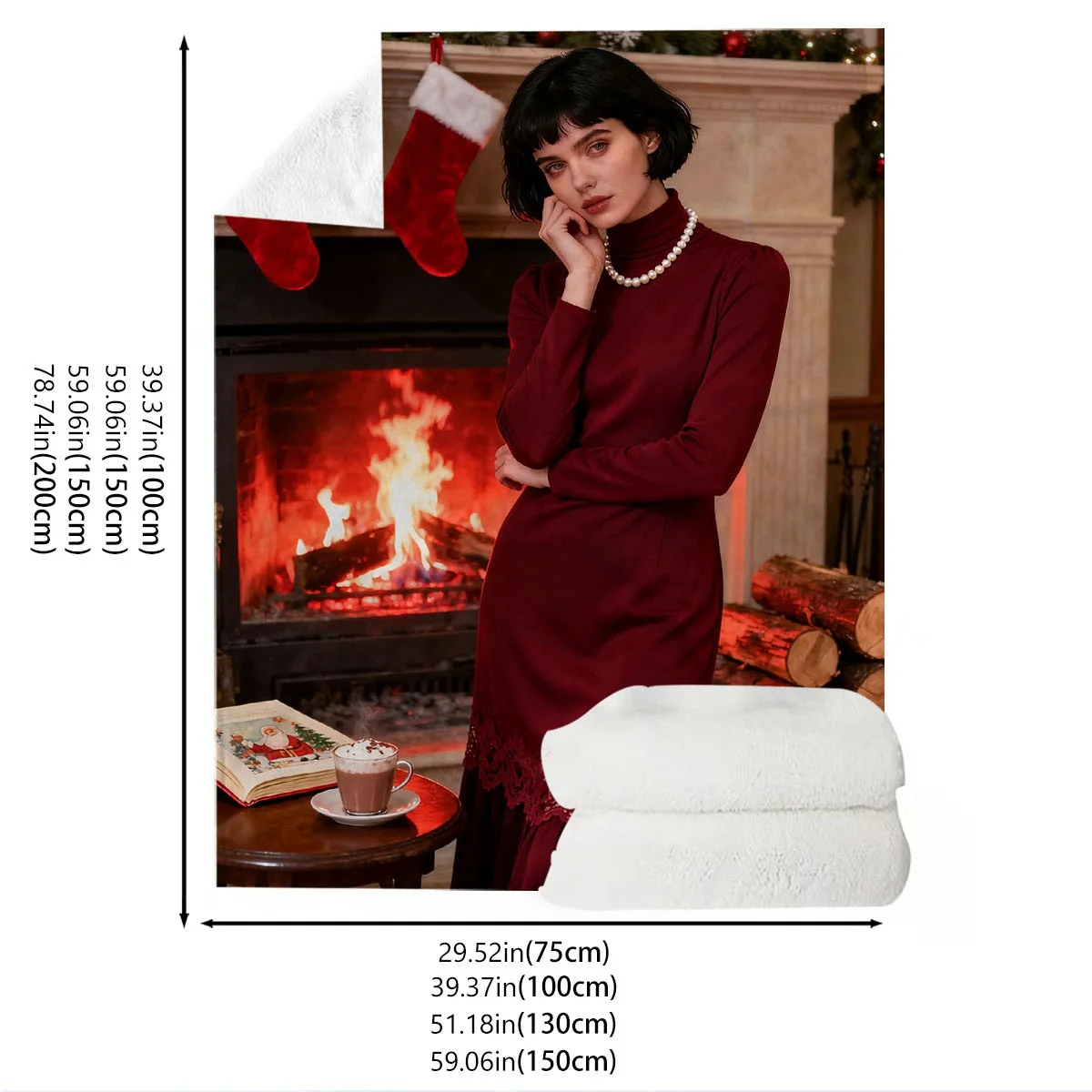 بطانية من الفلانيل مخصصة للزوجين لمشهد عيد الميلاد - طباعة عالية الوضوح لا تتلاشى، ناعمة ودافئة، قابلة للغسل في الغسالة، مناسبة لأسرة غرفة النوم، عرض العروض على الأريكة، احتياطية عيد الميلاد لعيد الميلاد - مثالية كهدية رومانسية لصديق/صديقها/صديقة عيد الميلاد