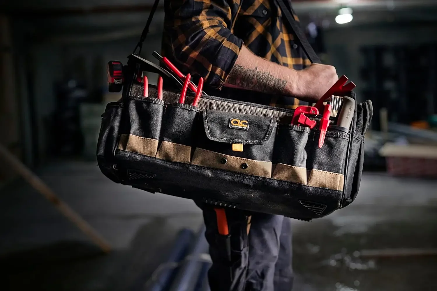 WORK GEAR 1579 20 polegadas, parte superior aberta, caixa de ferramentas com lados macios, 27 bolsos