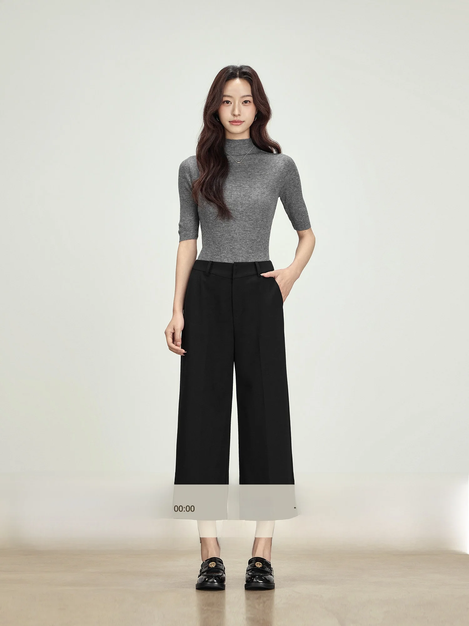 

Женские прямые укороченные брюки Bla: свободные повседневные брюки, весенняя новинка, эффект стройности, широкие штанины, комфортные