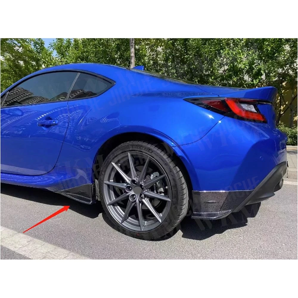 

JCYECF 2pcs/set Carbon Fiber Rear Side Skirts Splitters Cup wings Winglets for Toyota GR86 Subaru BRZ 2021+ Apron FRP Black