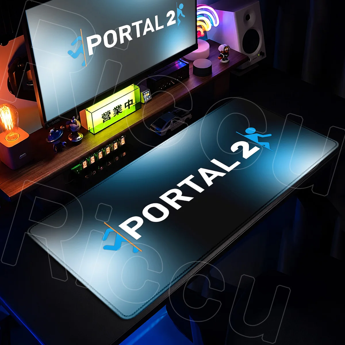 E-sport Gamer Mouse Pad XXL Non-slip Natural Rubber Keyboard Mat Decryption Adventure Game Portal2 Mauspad PC Office Accessories