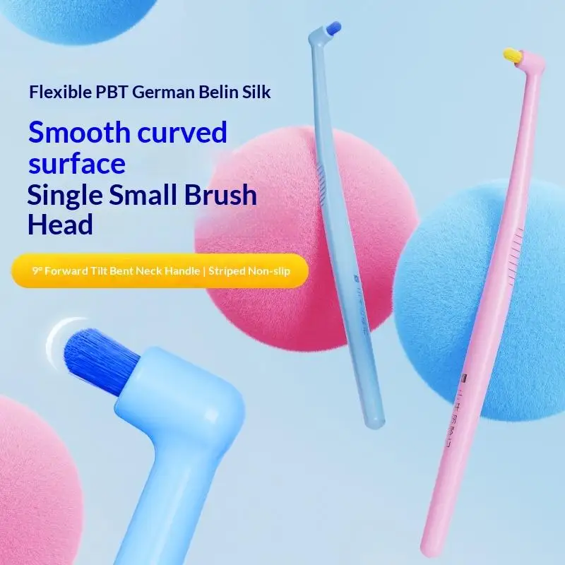 Escova Interdental de Cabeça Pequena com Cerdas Macias para Limpeza Profunda dos Dentes - Kit com Várias Unidades Coloridas