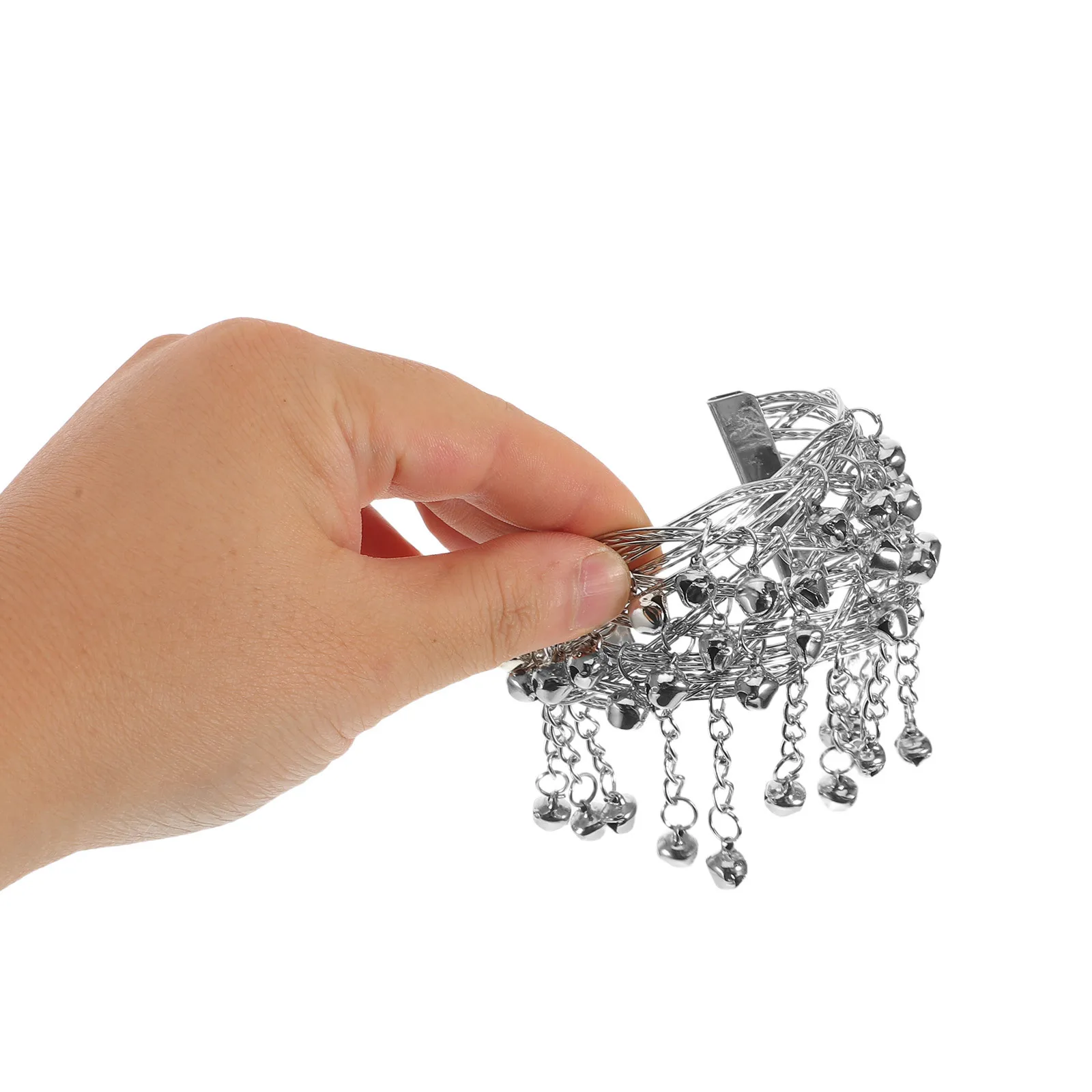 

2pcs Belly Dance Bell Arm Bracelet Adjustable Metal Upper Arm Cuff Lightweight Bells For Dance Festival Performance Costume