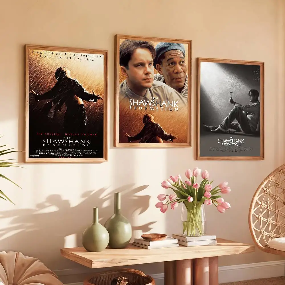 Affiches autocollantes du film classique Shawshank Redemption, idéales pour la décoration murale du salon