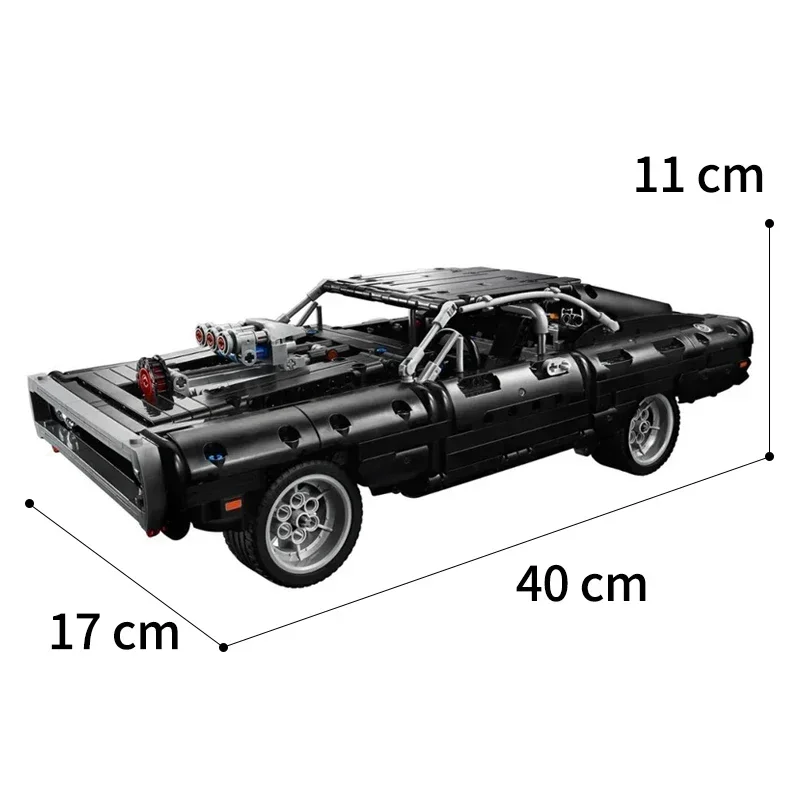 Voiture technique Dodge Charger, voiture de course, blocs de construction, modèle 42111, briques, jouets dans le film, véhicule Fast Furious, cadeaux pour petit ami