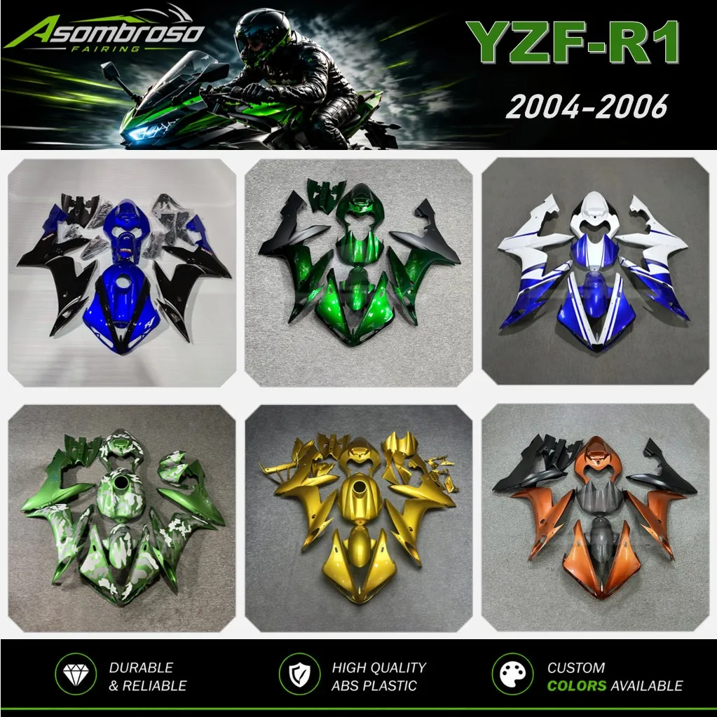 ABS Plastic Body Panels Fairing Set For Yamaha YZF-R1 04-06 YZFR1 2004 2005 2006 Motorcycle Modification Repair Parts