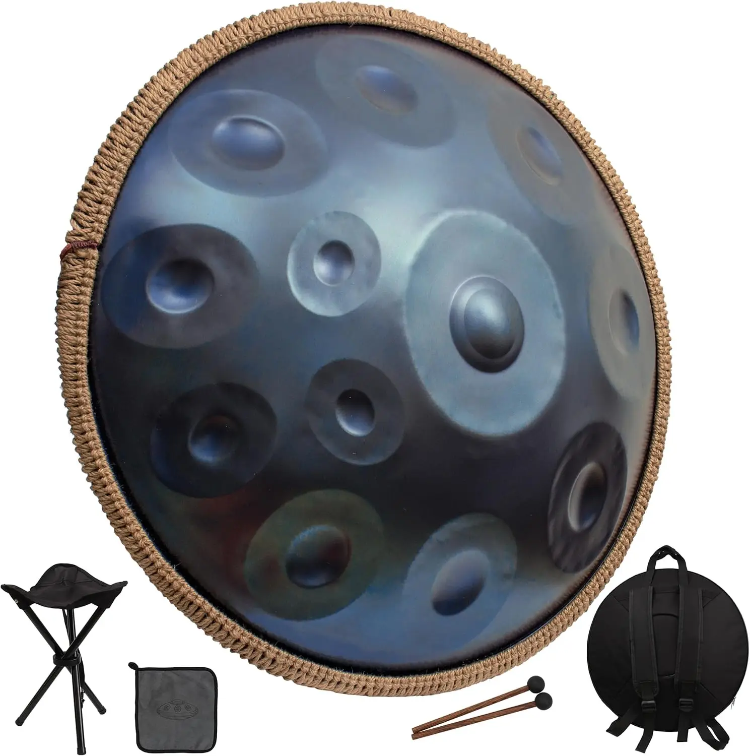 

Handpan Drum 22 Inch for Adults,D Minor Kurd 14 Notes - 440Hz Professional Hand Pan for Meditation, Music Therapy & Live