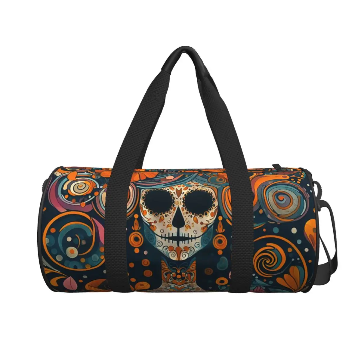 

Mexican Catrina Girl Day Of The Dead Sugar Skull Large Duffle Gym Bag Multi-Functional Duffle Travel Bags Handbags Fitness bag
