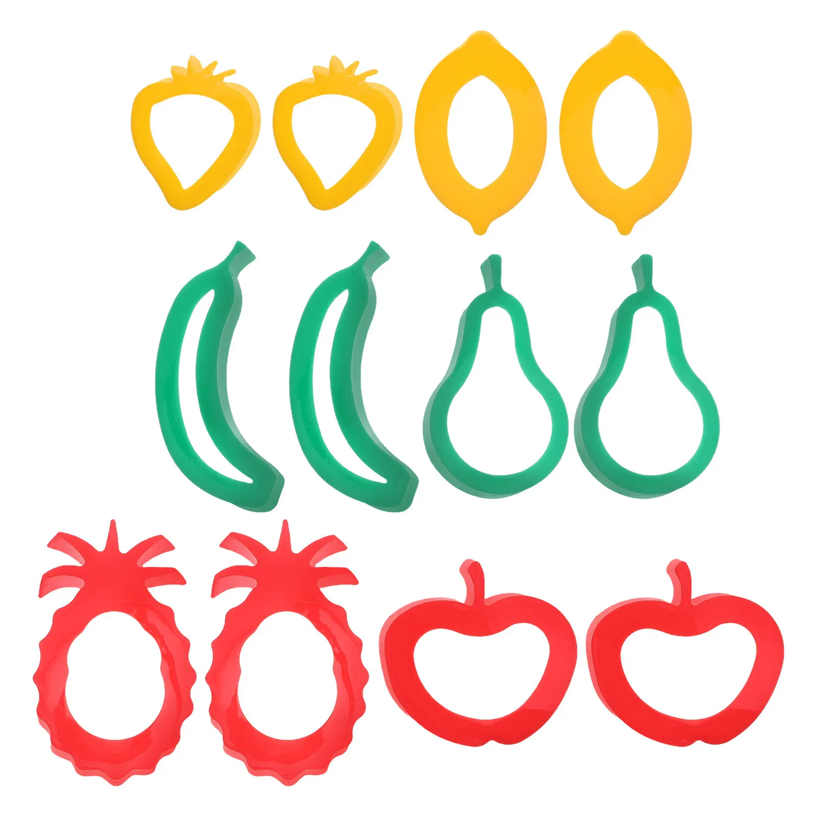 1Set Dough Playing Accessories Plastic Biscuit Cutters Clay Modelling Molds Fruit Shaped Cookie Cutter Dough Accessories