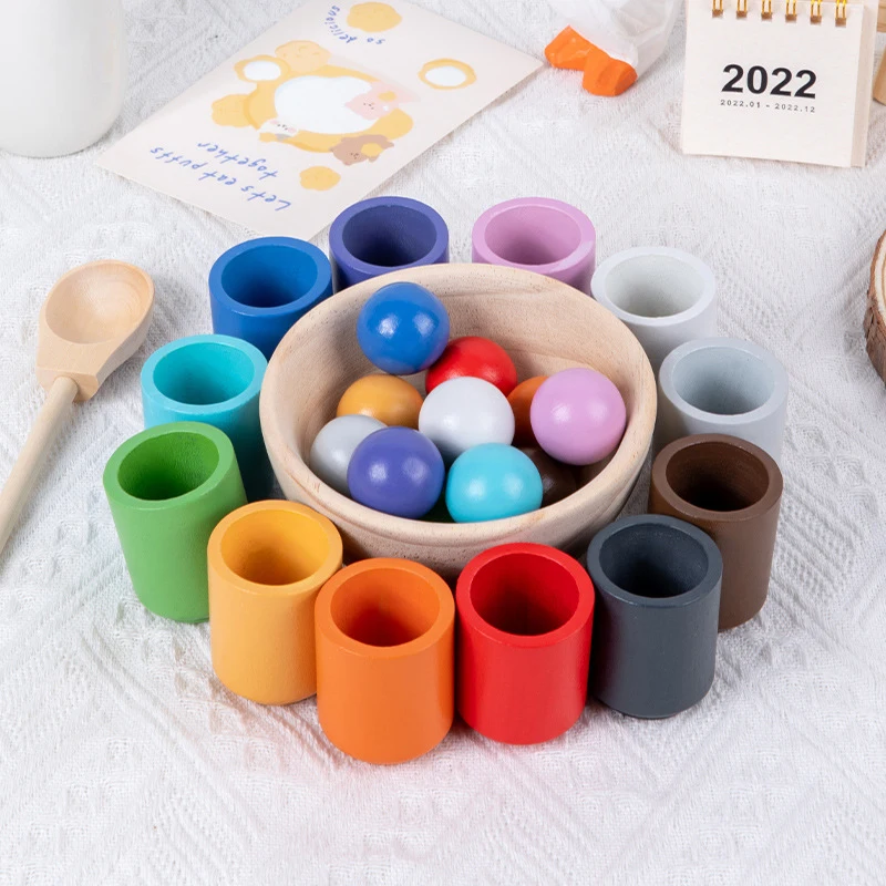 Early Childhood Education 12-color Ball Matching Clip Beads Kindergarten Educational Toy