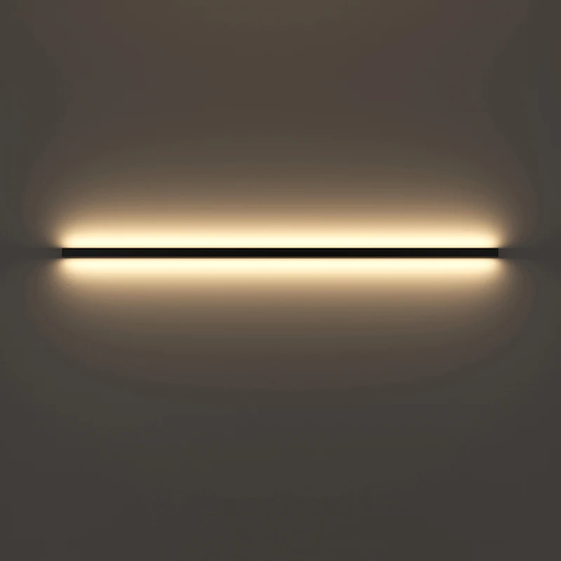 Nordic Long Strip Study Bedside LED Wall Lamp Without Main Lamp Living Room TV Background Wall Grille Lamp Creative Aisle Light