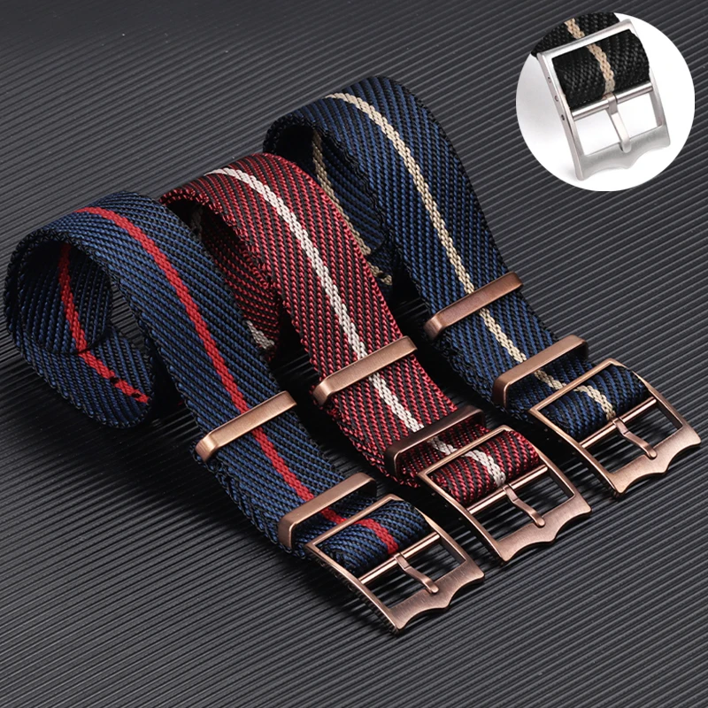 20 مللي متر 22 مللي متر قماش حزام الساعات ل رولكس ل Seiko النايلون حزام الرياضة مريحة استبدال سوار العسكرية قسط معصمه
