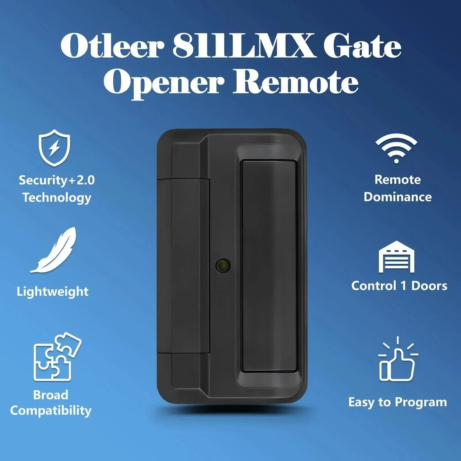 Universal Garage Door Opener for 811LMX 811LM Garage Door Opener Transmitter with Visor Clip