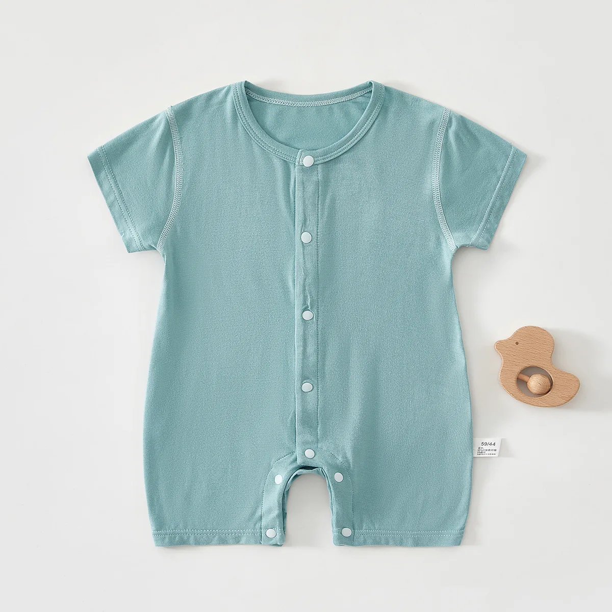 Baby Boneless Short Sleeved Jumpsuit Summer Baby Crawling Suit Newborn Clothes Cool and Breathable Pure Cotton Clothing 0-1 Year