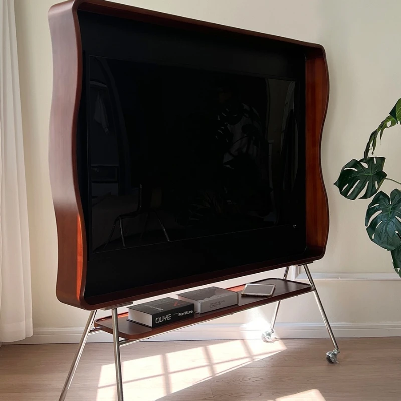 

The second-hand TV cabinet supports shelves, floor can be moved, the solid wood is simple, living room and bedroom