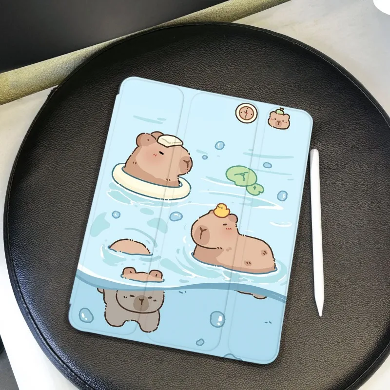 Capybara Tri-fold Funda for IPad Air 5 4 10.9 Cases Pro 11 2nd 3rd 4th Ipad Mini 6th Generation 2021 Ipad 5th 6th Generation