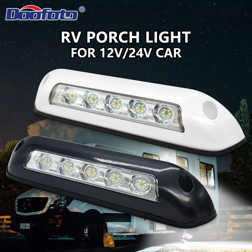 

2pcs RV LED Awning Porch Light Waterproof Motorhome Caravan Interior Wall Lamps Light Bar RV Van Camper Trailer Exterior Lamp