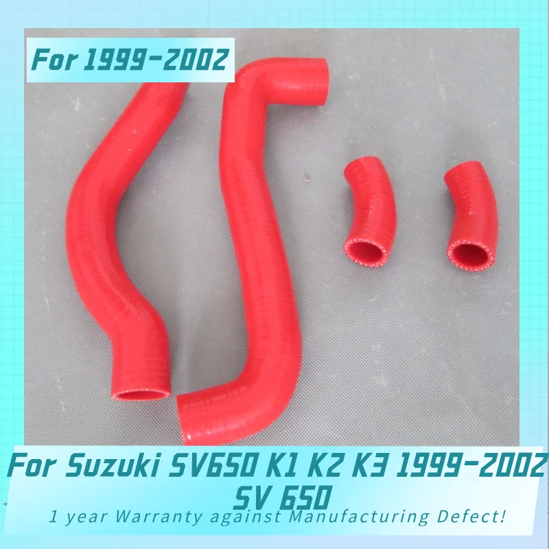 Mangueira de radiador de silicone para suzuki sv650 k1 k2 k3 1999-2002 sv 650 kit de tubo 1999 2000 2001 2002