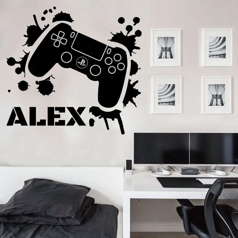 Customizable Name Game Wall Sticker Host Game Studio Anchor Live Room Game Room Decoration Vinyl Sticker Unique Gift of Children