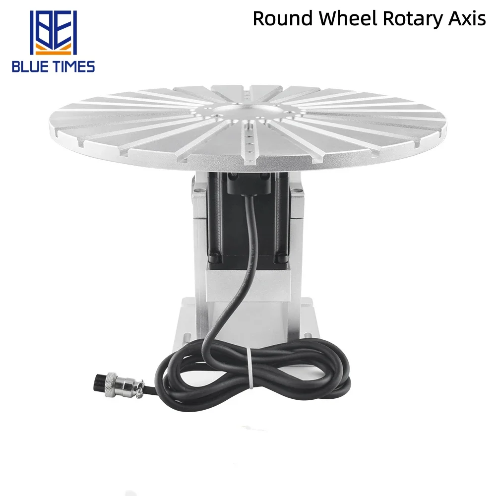 Bluetimes Round Wheel Rotary Axis Fiber Laser Carving Engraving Marking Machine Use For Pen Solder Tip 2 Sides Use With M6 Screw