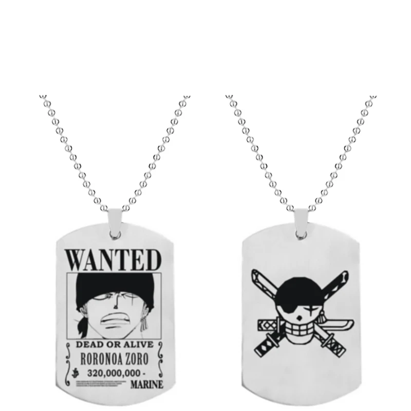 One Piece Pendant Women Necklace Japanese Anime Accessories Cosplay Luffy Zoro Sanji Manga Titanium Jewelry Men Neck Chain Gift