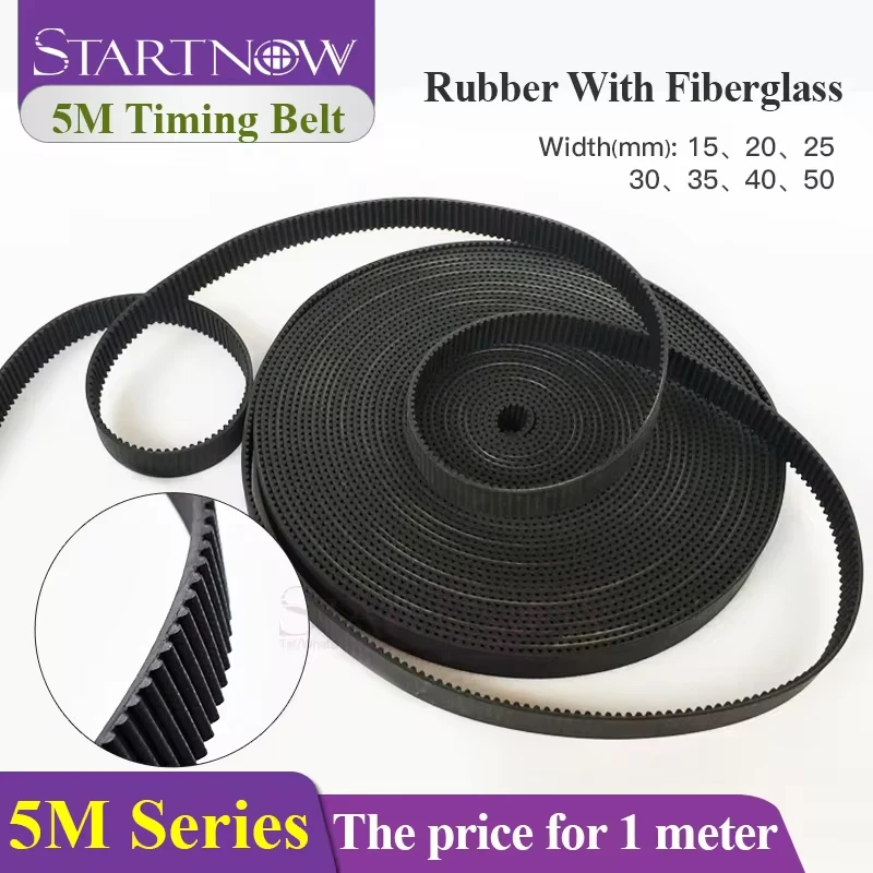 HTD 5M Series Rubber Open-Ended Timing Belt Transmission Belts Width 10 15mm 20 25 30 For 3D Printer Fiber YAG CO2 Laser Machine