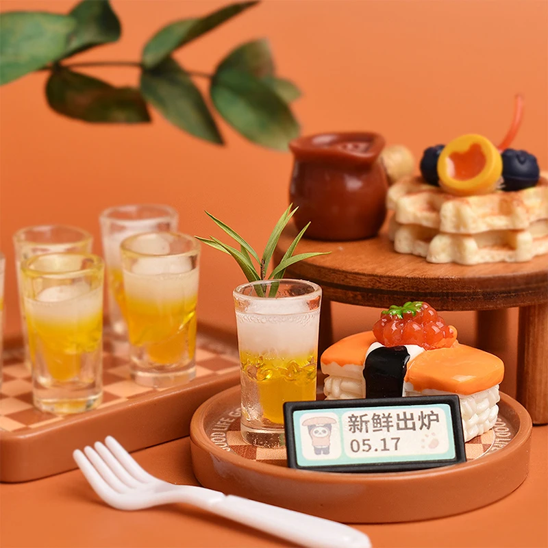 10pcs Miniature Toy Kitchen Beer Drinking Cups Mug Accessory Drink Model Toy Wine Mug Toy Doll House Decor