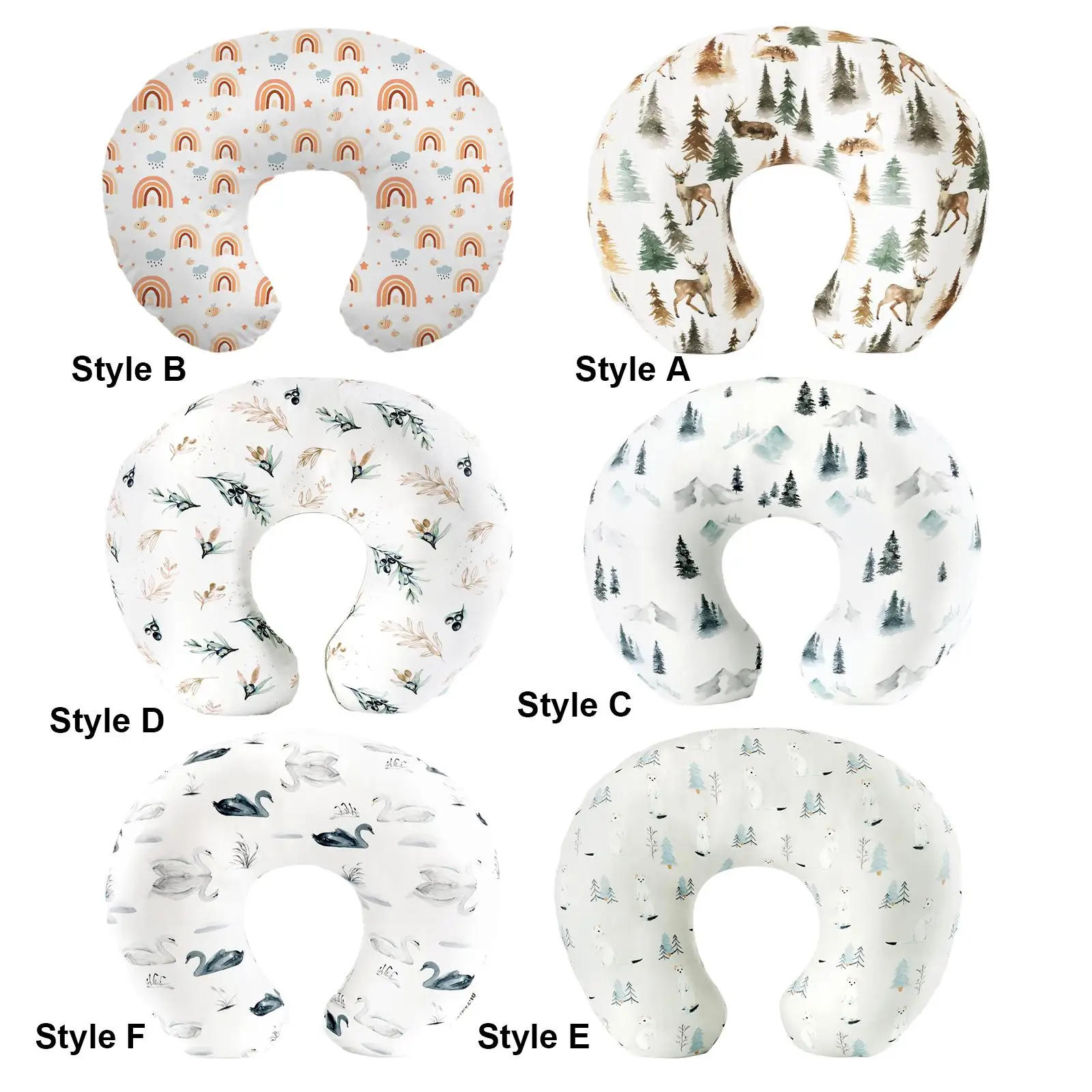 

Feeding Pillow Cover Pillow Case Spare U Style Shape Breastfeeding Pillow Cover for Nursing Gift Baby Shower Bottle Feeding Mom