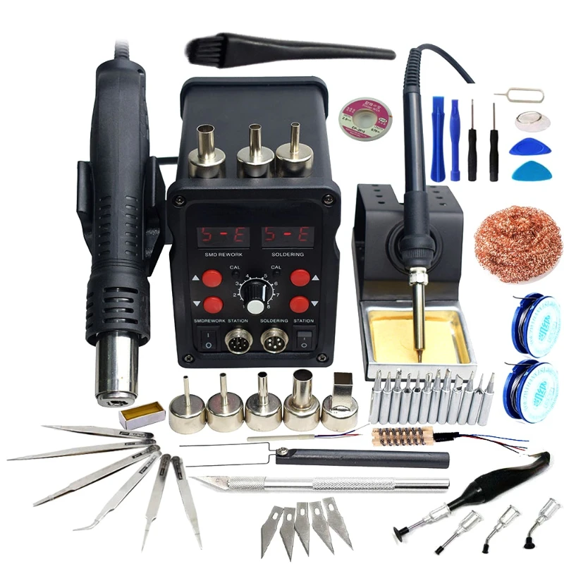 8586D+ Double Digital Display Electric Soldering Irons +Hot Air Gun Better SMD Rework Station Upgraded