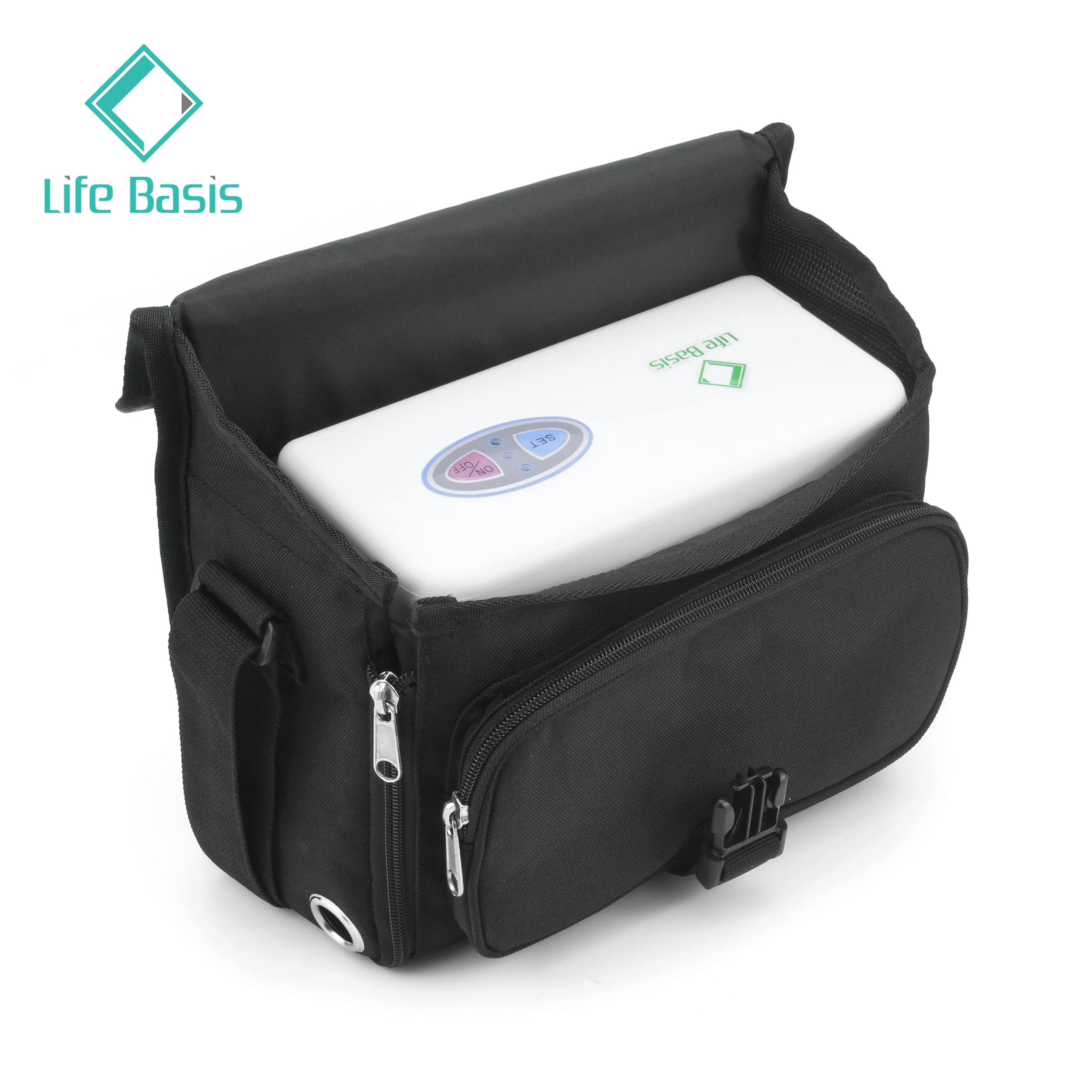 LIFEBASIS High Purity Mini Portable Oxygen Concentrator With Rechargeable Lithium Battery