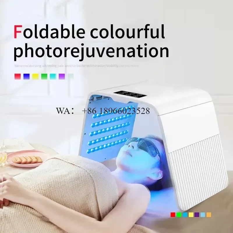 WMWMNU Professional 7-Colour Photon Mini Foldable Spectrometer ABS Fine Mist Spray for Acne Treatment Moisturising view 6