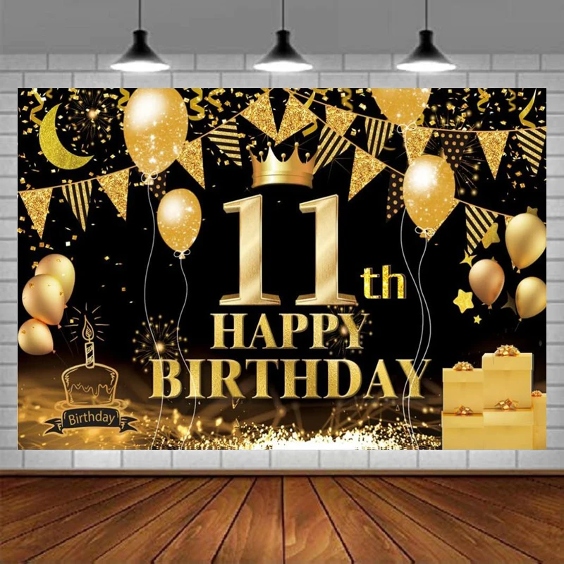 Фон для фотосъемки, баннер, черное золото, знак, плакат, товары для вечеринки в честь Дня Рождения, юбилей, фотобудка, фон, декор
