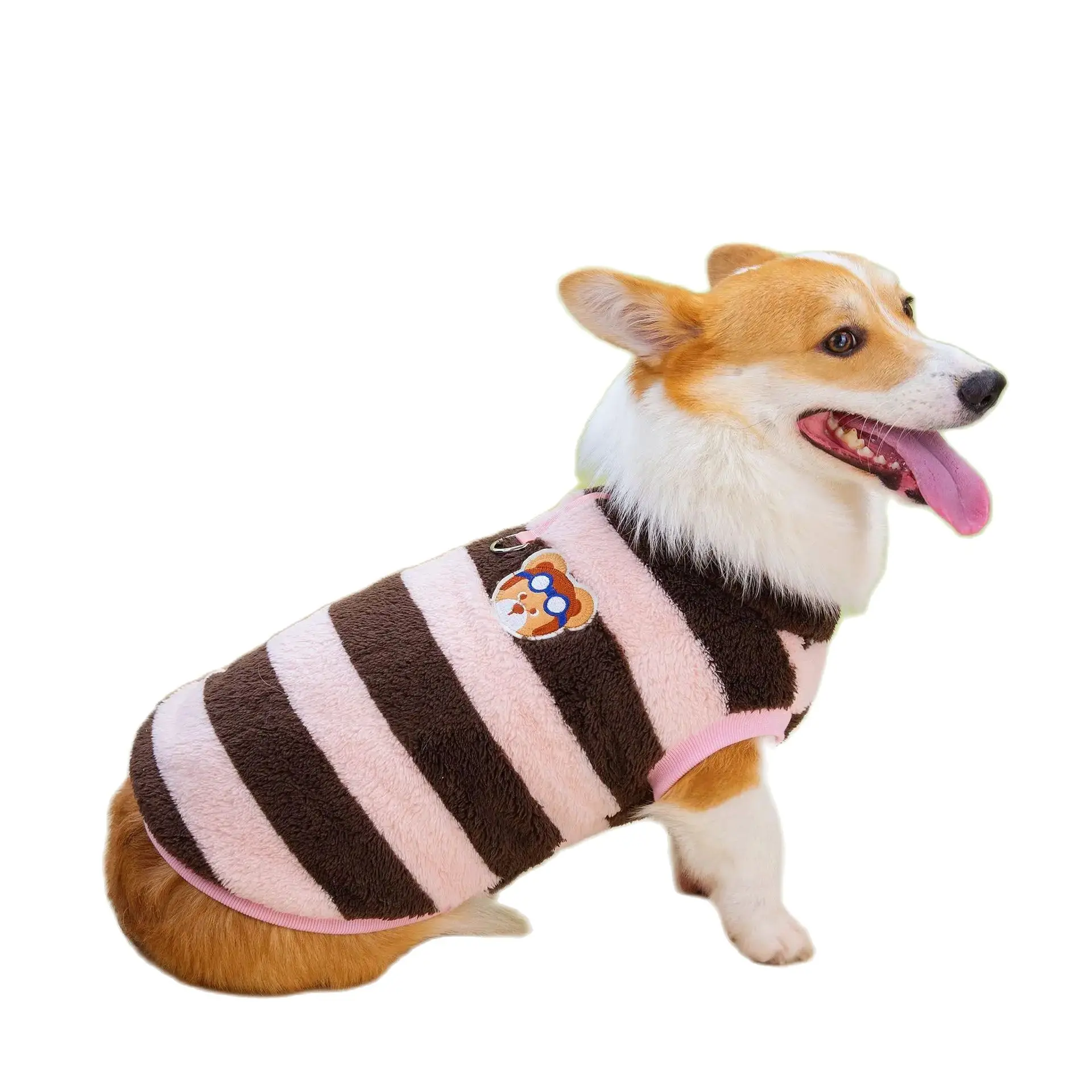 Soft Warm Clothes for Dogs, Corgi Dachshund, Fleece Stripe Puppy Clothes, Short-legged Dog Clothes, S, M, L, XL, XXL, 2XL, 3XL,