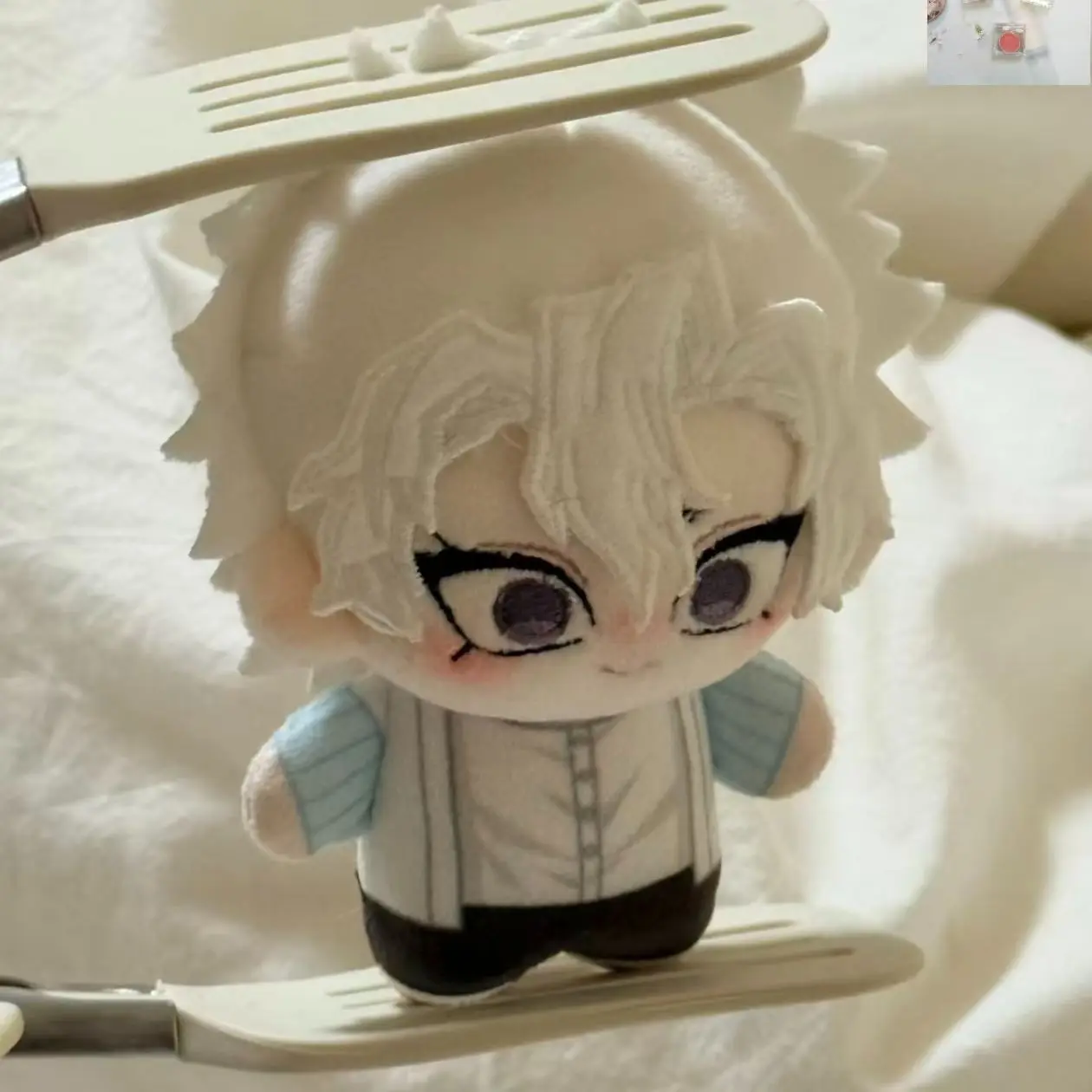 10cm Demon Slayer anime peripherals Sanemi Shinazugawa‌ Shinazugawa Genya‌ Cute cotton doll plush doll, toys, gift for friends