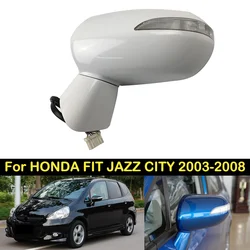 DECHO No paint 5pin For HONDA FIT JAZZ CITY 2003 04 05 06 07 2008 Car Rearview Outer Side Mirror Assy Rear Veiw Mirror