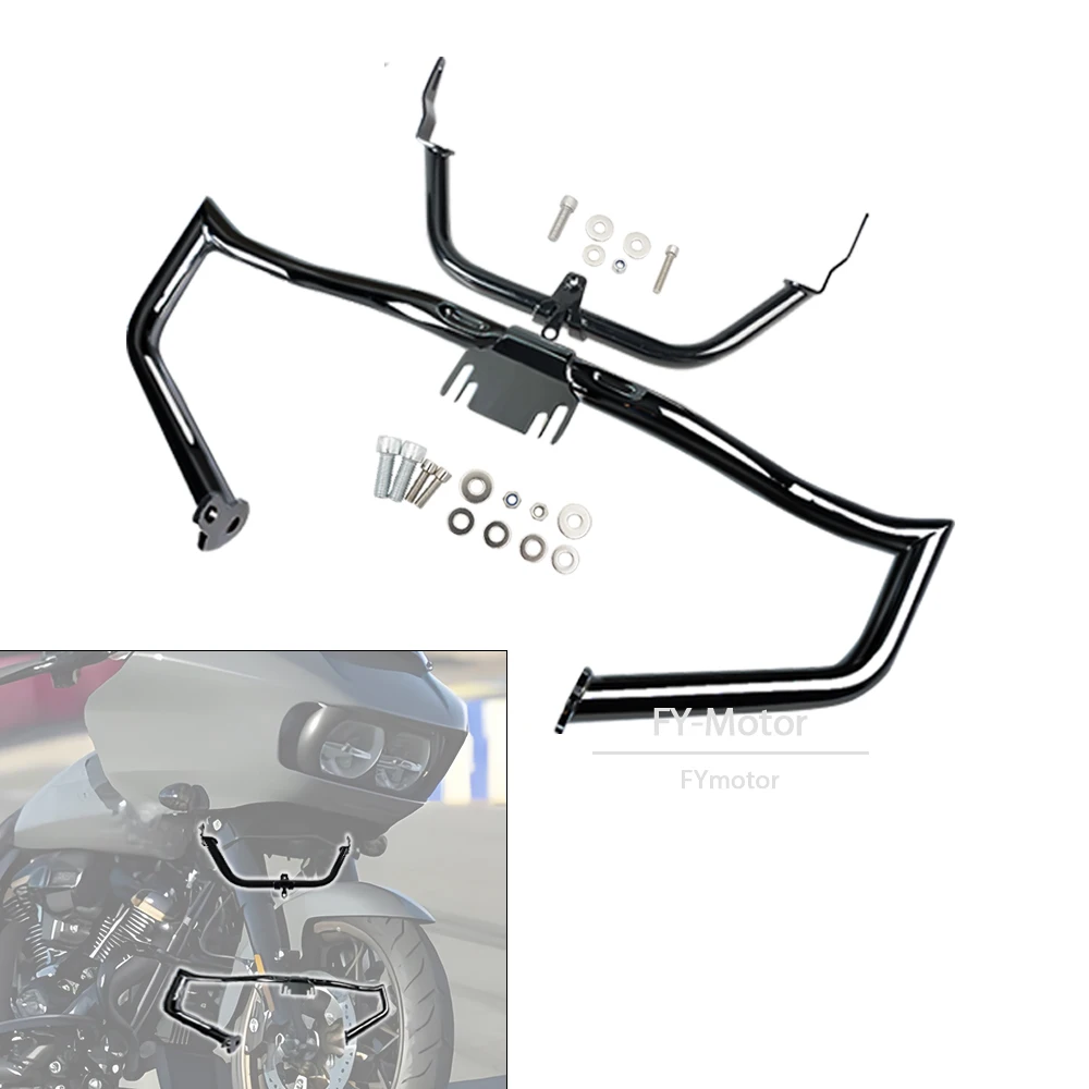 

Motorcycle bumper assembly four holes Fit For Touring Road King FLHR Street Electra Glide CVO 2014-2022 2021 Road King 2023-2024