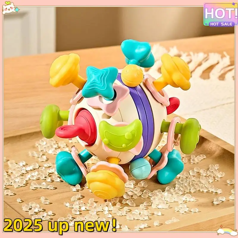 

Stylish-Soft Rubber Hand Grab Ball Space Hand Grip Ball Soft Rubber Finger Exercise Toy Baby Teether Rattle Toys For Newborns