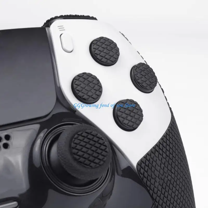 H9EB Black Silicone Grip Cover Anti Slip Case Stickers for P5 Controller Cut for Perfect Fit and Easy Cleaning