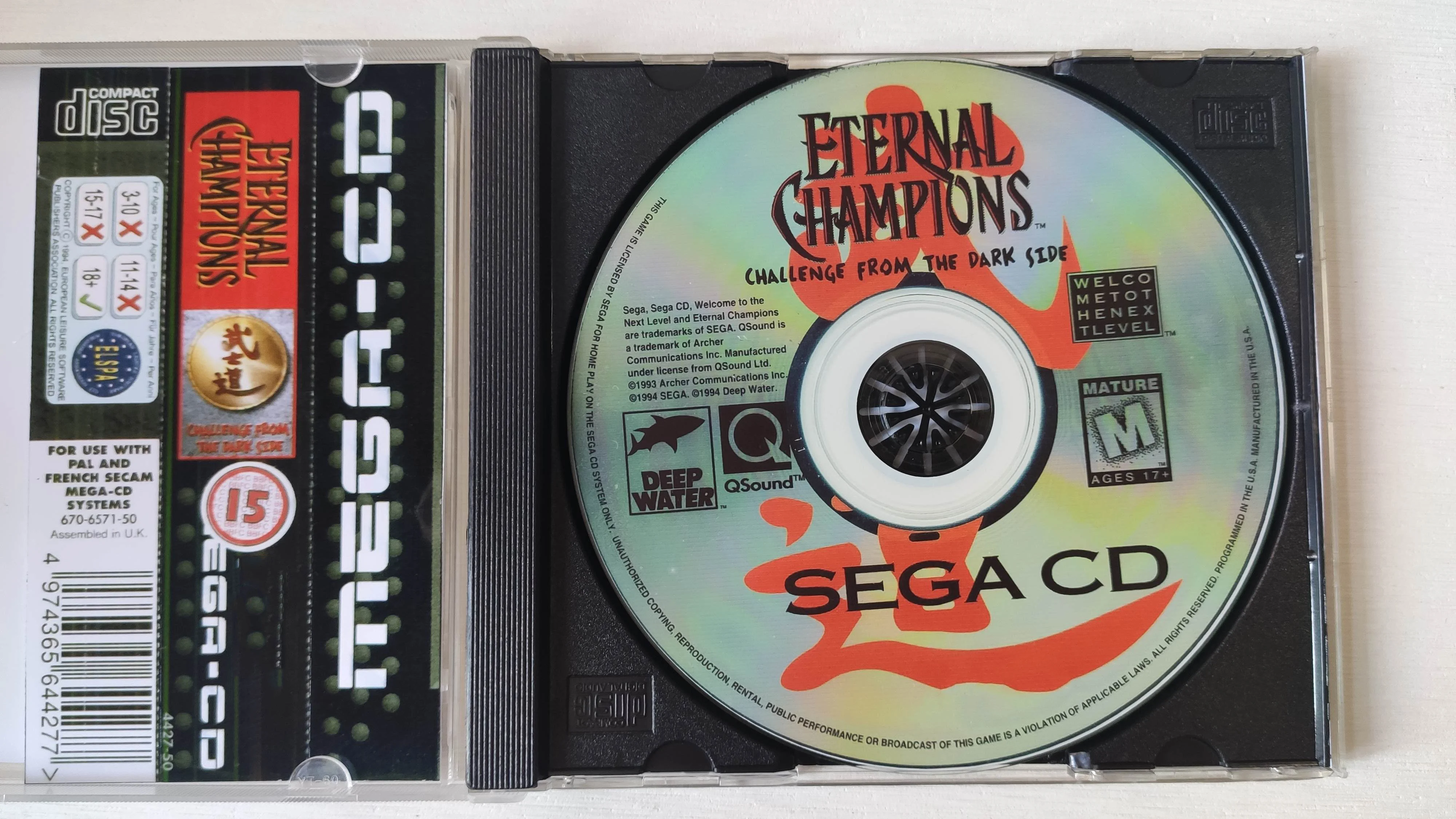 Mega CD Copy Disc Eternal Champions GameWithout Manu Unlock Console Megasega Retro Optical Driver Retro Video Game Machine Parts