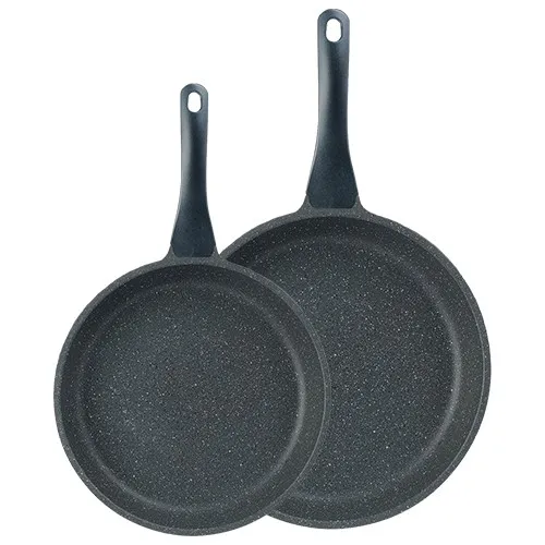 Thermoad Fireproof Non-Stick Aluminum Casting 2 Piece Granite Pan 24-28cm/Gray