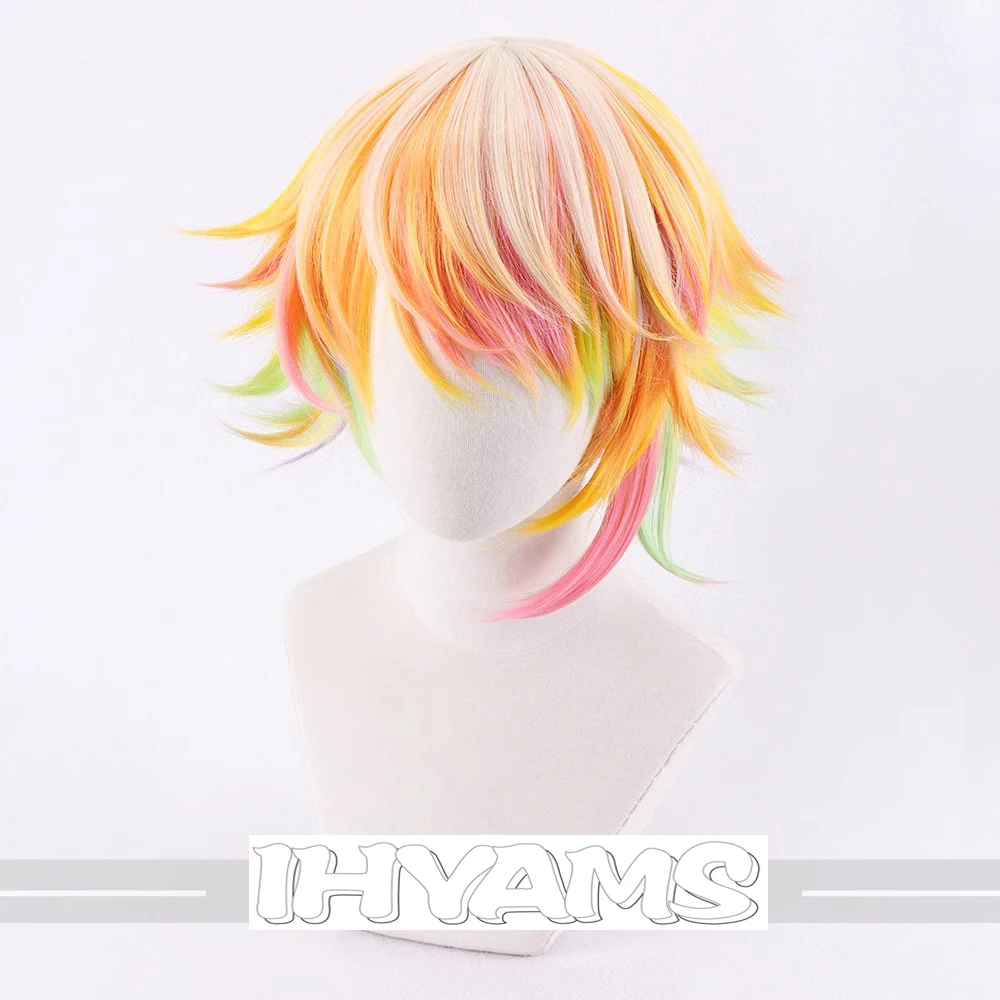 Kantaro Cosplay Paradox Live Visty Misuji Kantaro Wig Heat Resistant Synthetic Hair for Halloween Role Play Party + Wig Cap